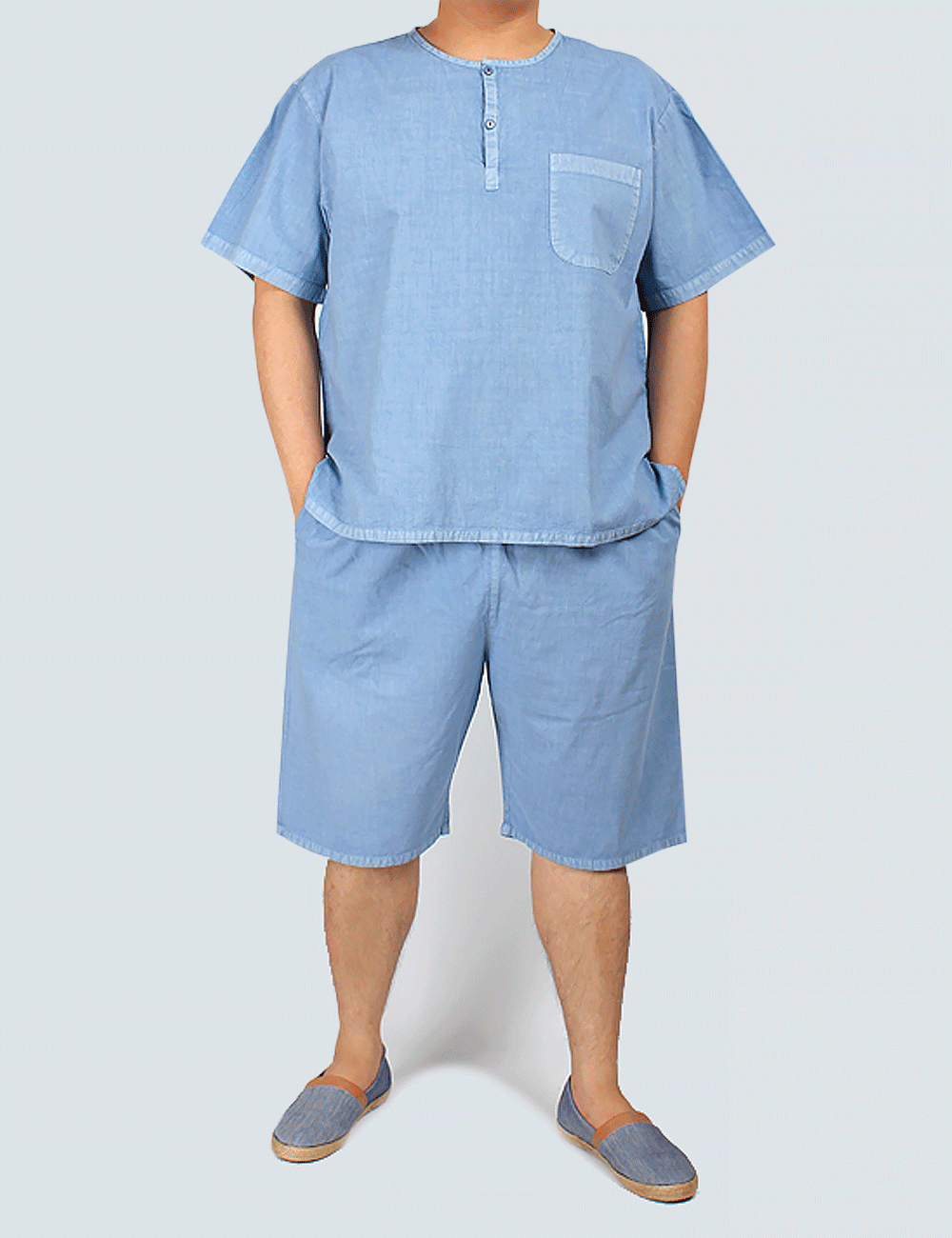 공용 여름파자마 상하세트 피그먼트 생활한복-일삼육삼