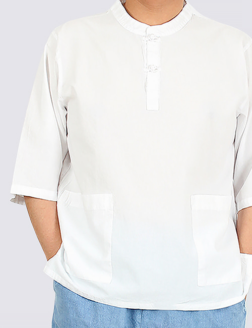 2779 <br><br>[남녀공용] 멜로디 흰색 7부 티셔츠 <br>30수 순면 1color<br><br>